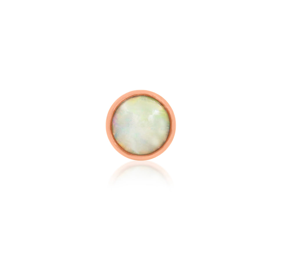 Junipurr Jewellery Bezel-Set Cup Opal 14kt Gold Threadless End