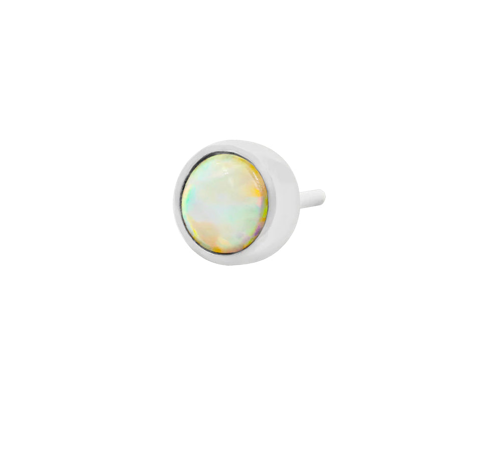 Junipurr Jewellery Bezel-Set Cup Opal 14kt Gold Threadless End