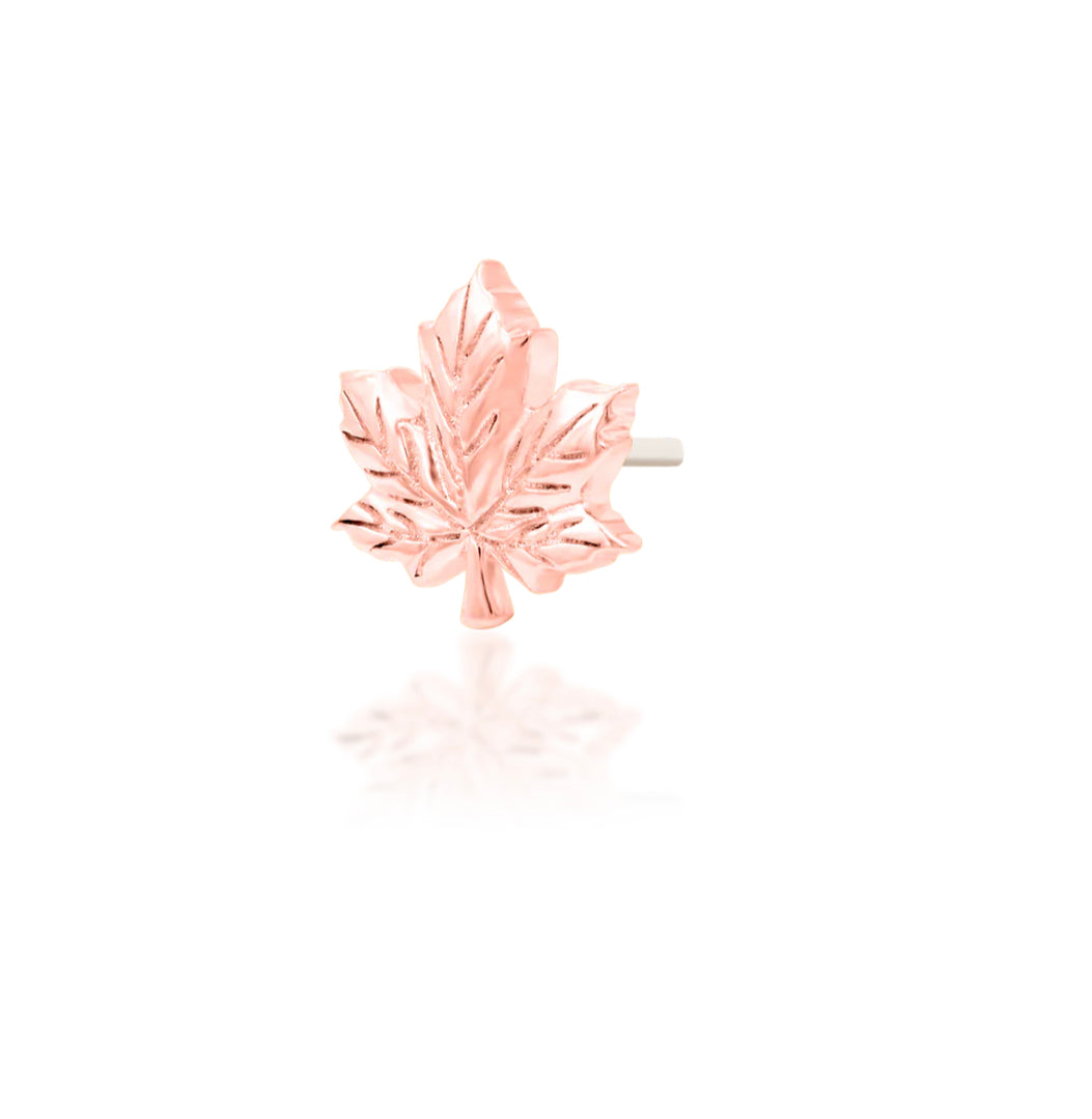 Junipurr Jewellery Maple Leaf Eh 14kt Gold Threadless End