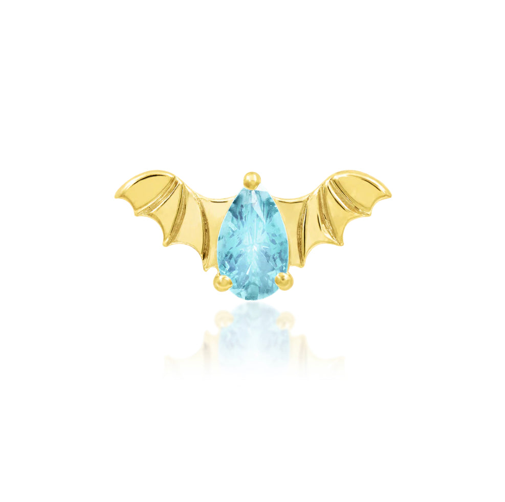 Junipurr Jewellery Bat 14kt Gold Threadless Jewellery (colour variants)