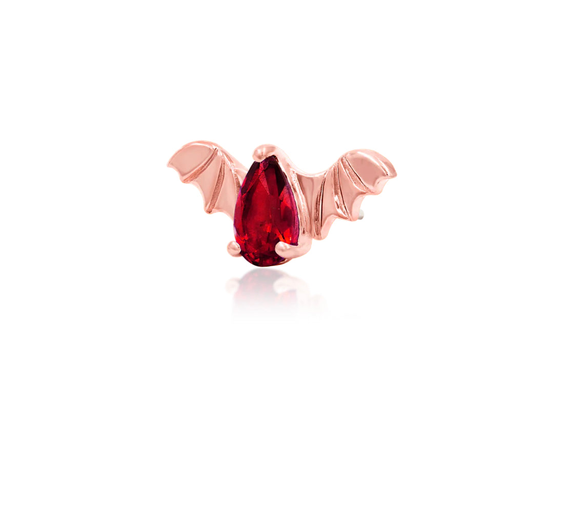 Junipurr Jewellery Bat 14kt Gold Threadless Jewellery (colour variants)