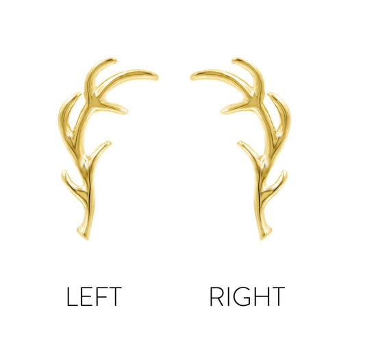 Junipurr Jewellery Gold Antler 14kt Threadless End