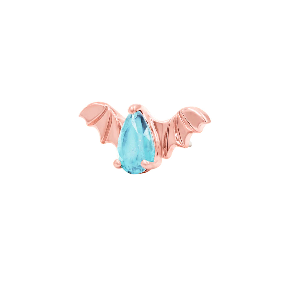 Junipurr Jewellery Bat 14kt Gold Threadless Jewellery (colour variants)