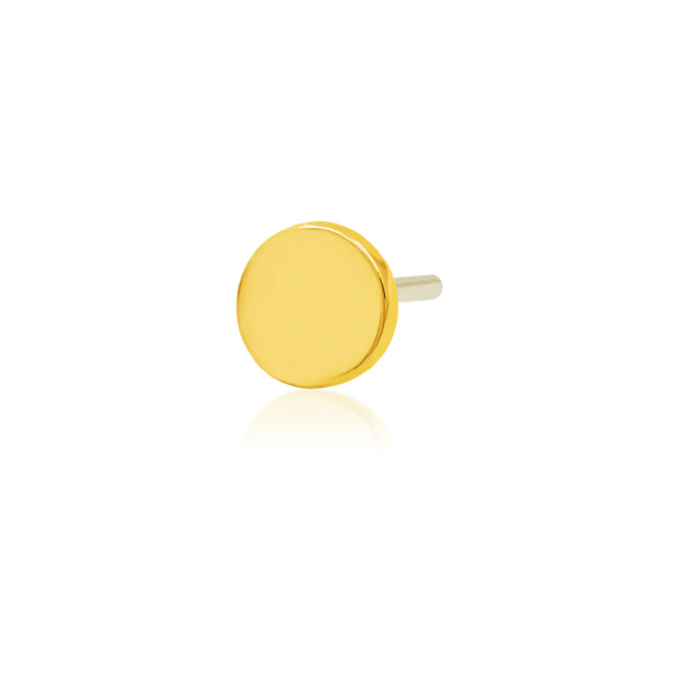 Junipurr Jewellery Gold Disk 14kt Threadless End