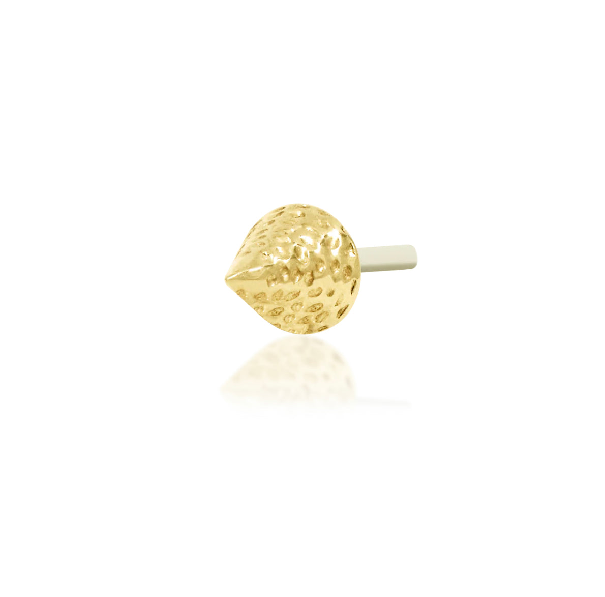 Junipurr Threadless Jewellery 14kt Gold Textured Spike