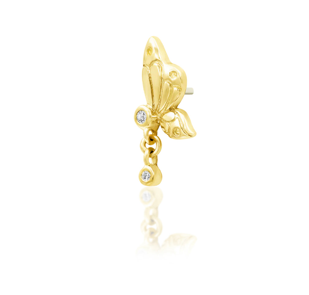 Junipurr Jewellery Papillon 14kt Gold Threadless End