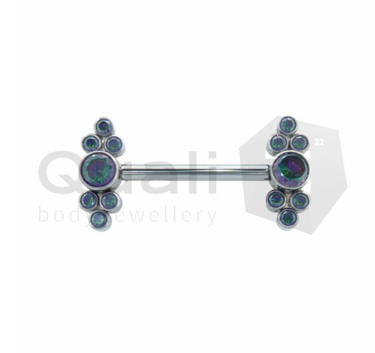 The 'Maleifcent' Threadless Forward Facing Titanium Barbell