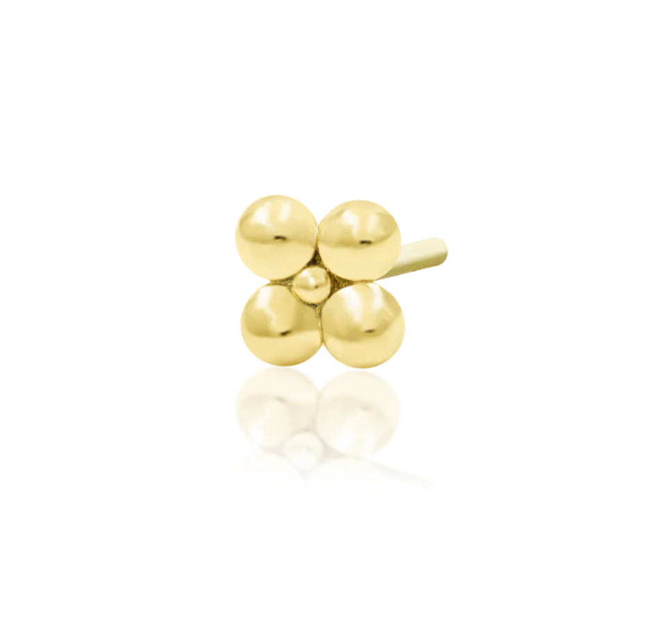 Junipurr Jewellery Gold Quad Bead 14kt Threadless End