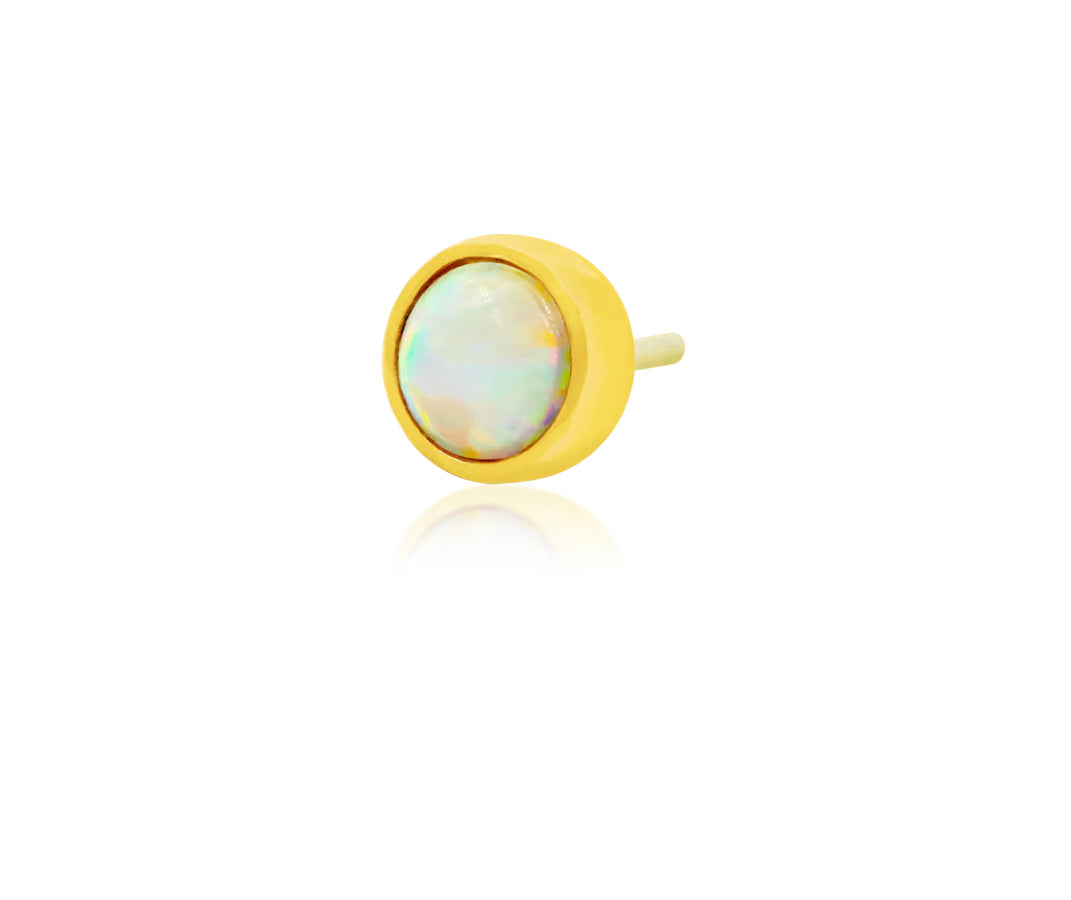 Junipurr Jewellery Bezel-Set Cup Opal 14kt Gold Threadless End