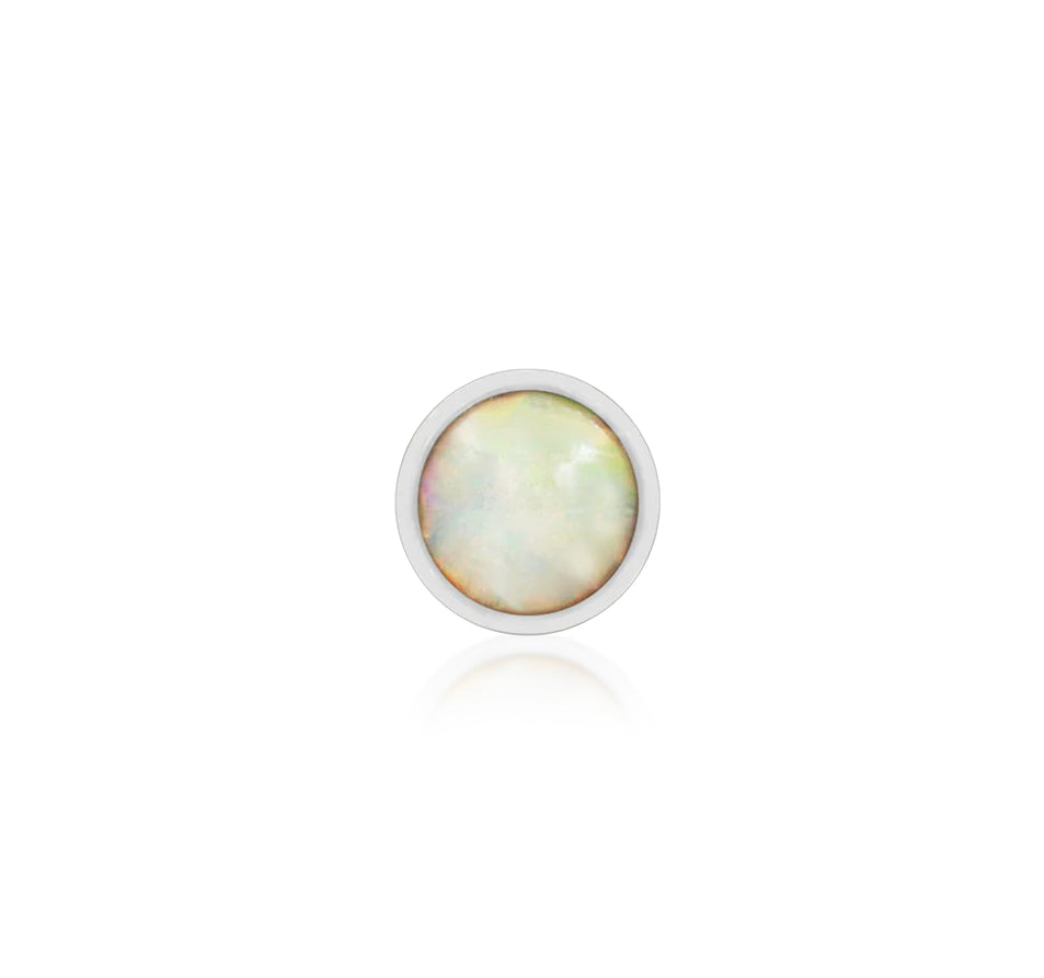 Junipurr Jewellery Bezel-Set Cup Opal 14kt Gold Threadless End