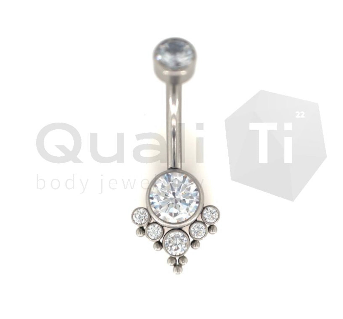 The 'Eleanor' Chandelier Navel Curve QualiTi Titanium