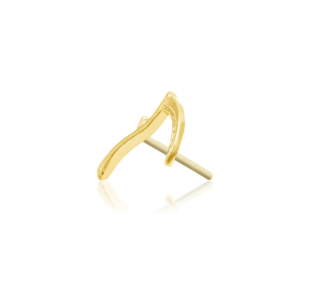 Junipurr Jewellery Scythe 14kt Gold Threadless End