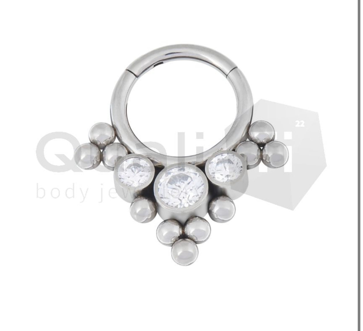The 'Crystelle' Tri Hinged Ring