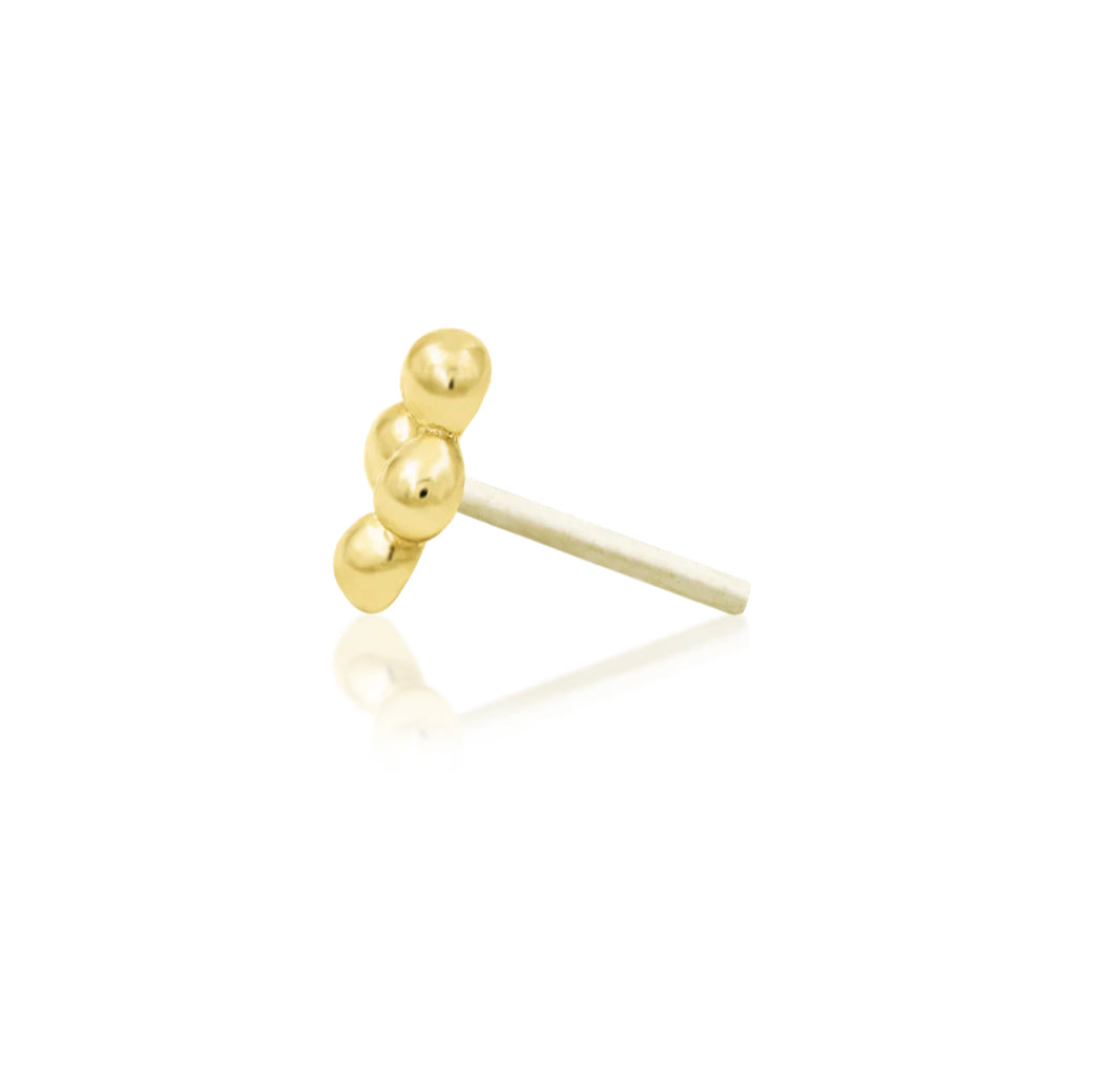 Junipurr Jewellery Beaded Diamond 14kt Gold Threadless End