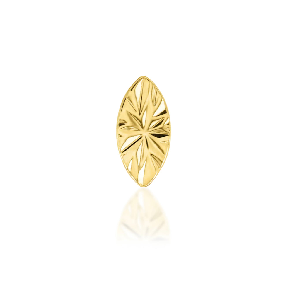 Junipurr Jewellery Laser Marquise 14kt Gold Threadless End