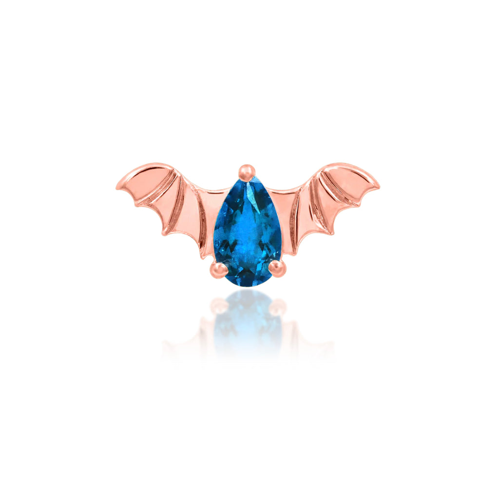 Junipurr Jewellery Bat 14kt Gold Threadless Jewellery (colour variants)