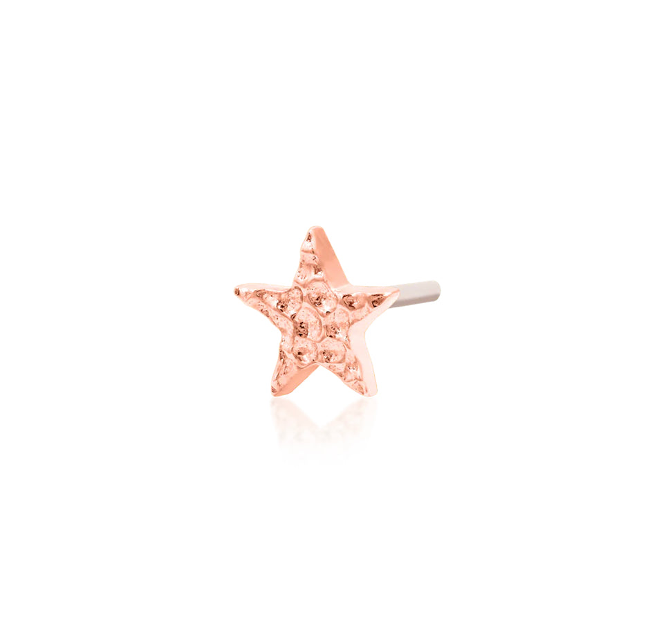 Junipurr Jewellery Hammered Star 14kt Gold Threadless End