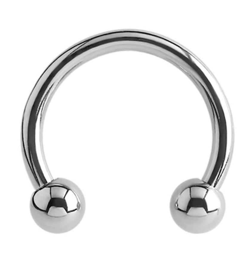 Titanium Internally Threaded Circular Barbells Horseshoe 1.2mm