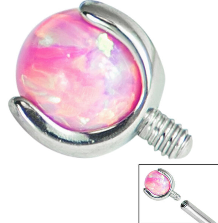 Titanium Claw Set Opal Ball for Internal Thread shafts in 1.6mm