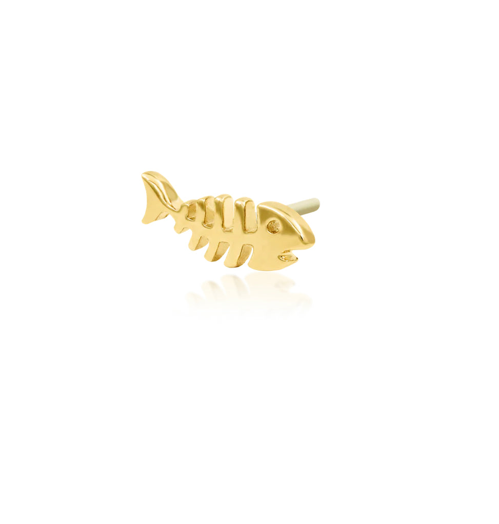 Junipurr Jewellery Gold Fishbone 14kt Threadless End