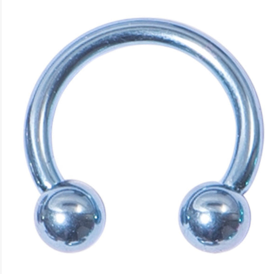 Titanium Circular Barbells Horseshoe