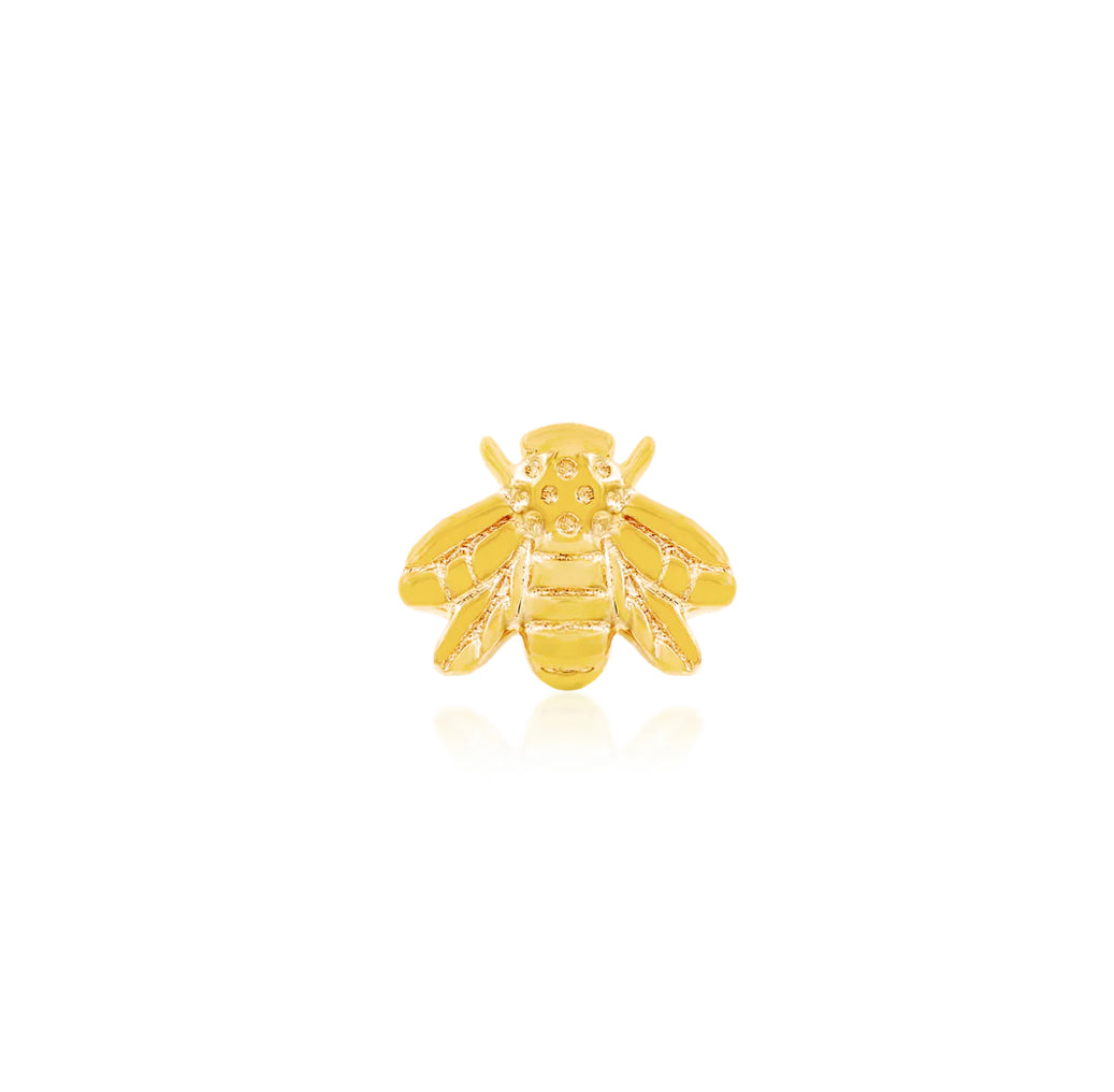 Junipurr Jewellery Gold Bee 14kt Gold Threadless End