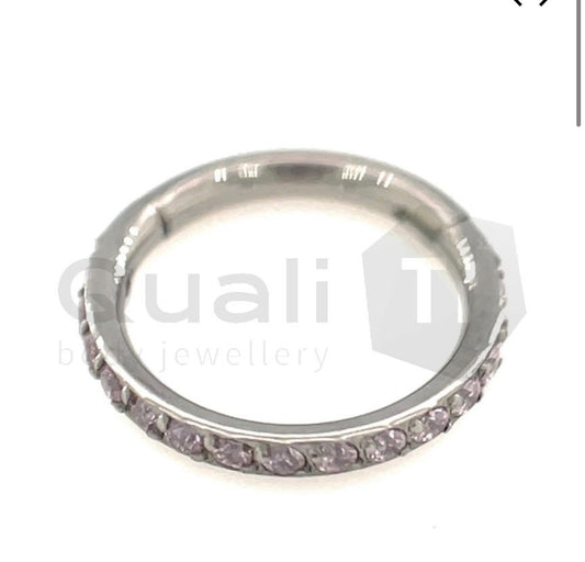 The 'Charis' Rose Hinged Ring titanium