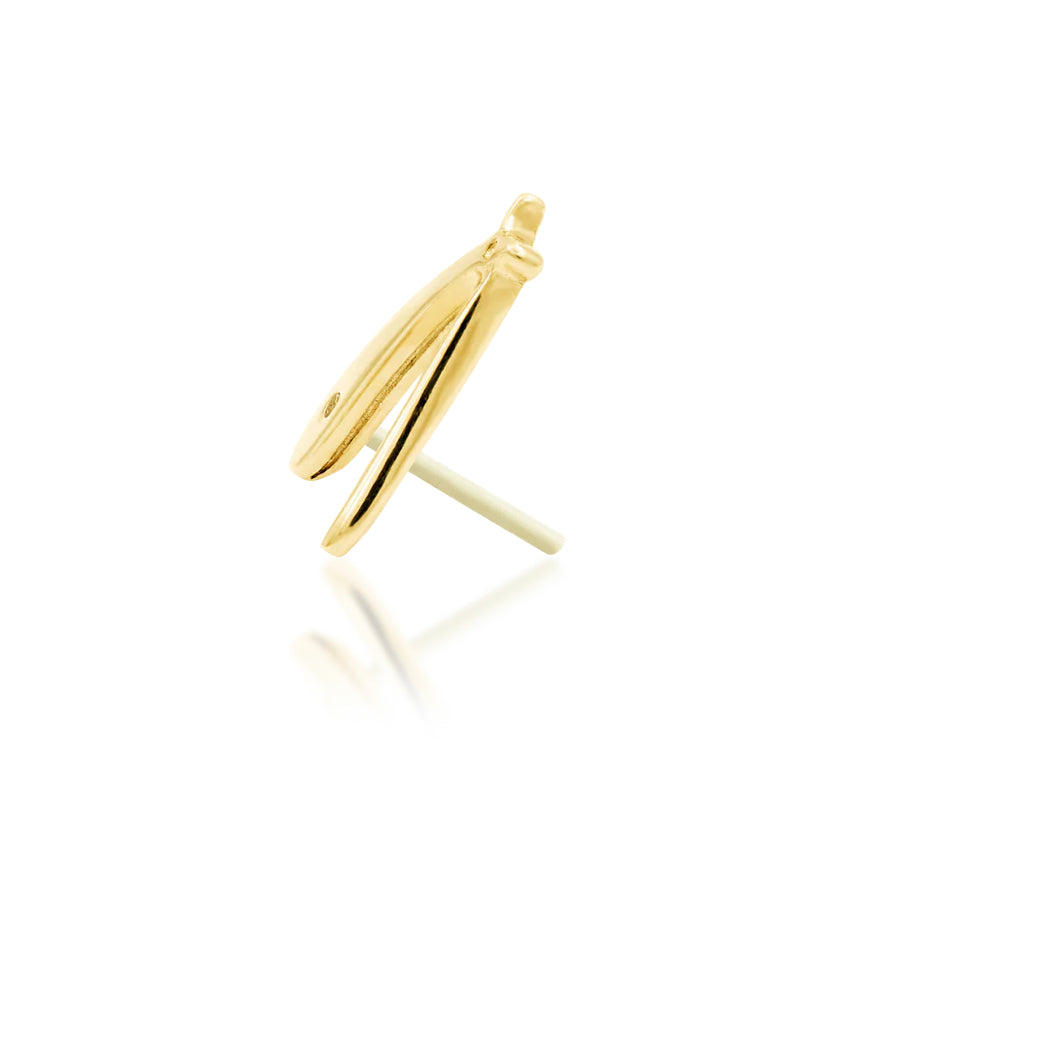 Junipurr Jewellery Straight Razor 14kt Gold Threadless End