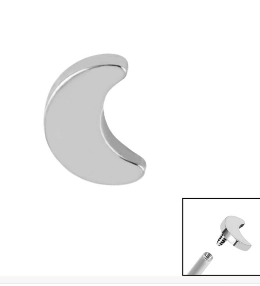 Titanium Mini Crescent Moon for Internal Thread End 1.2mm