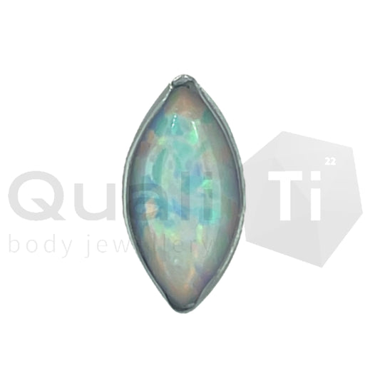 Fire & Snow Opal 'Navette' Marquis Titanium Attachment