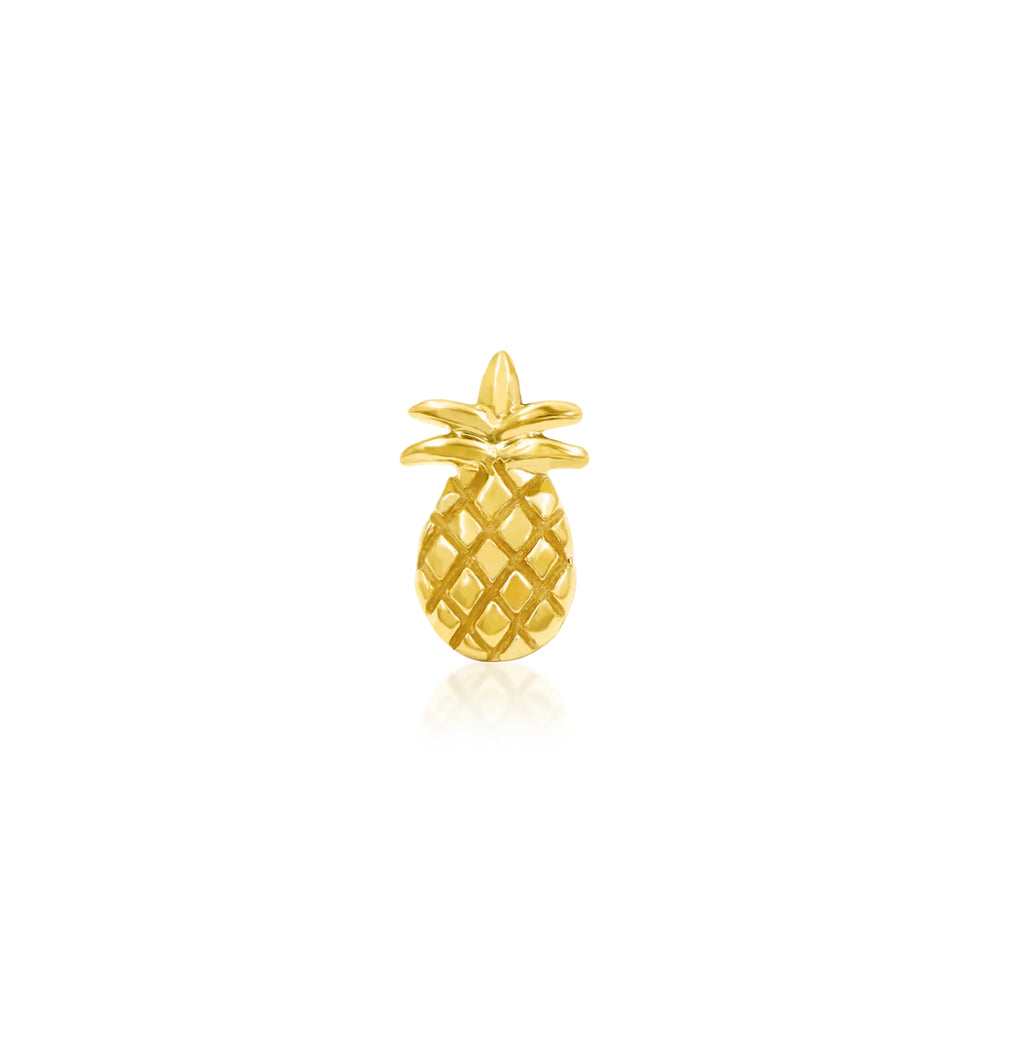 Junipurr Jewellery Gold Pineapple 14kt Threadless End