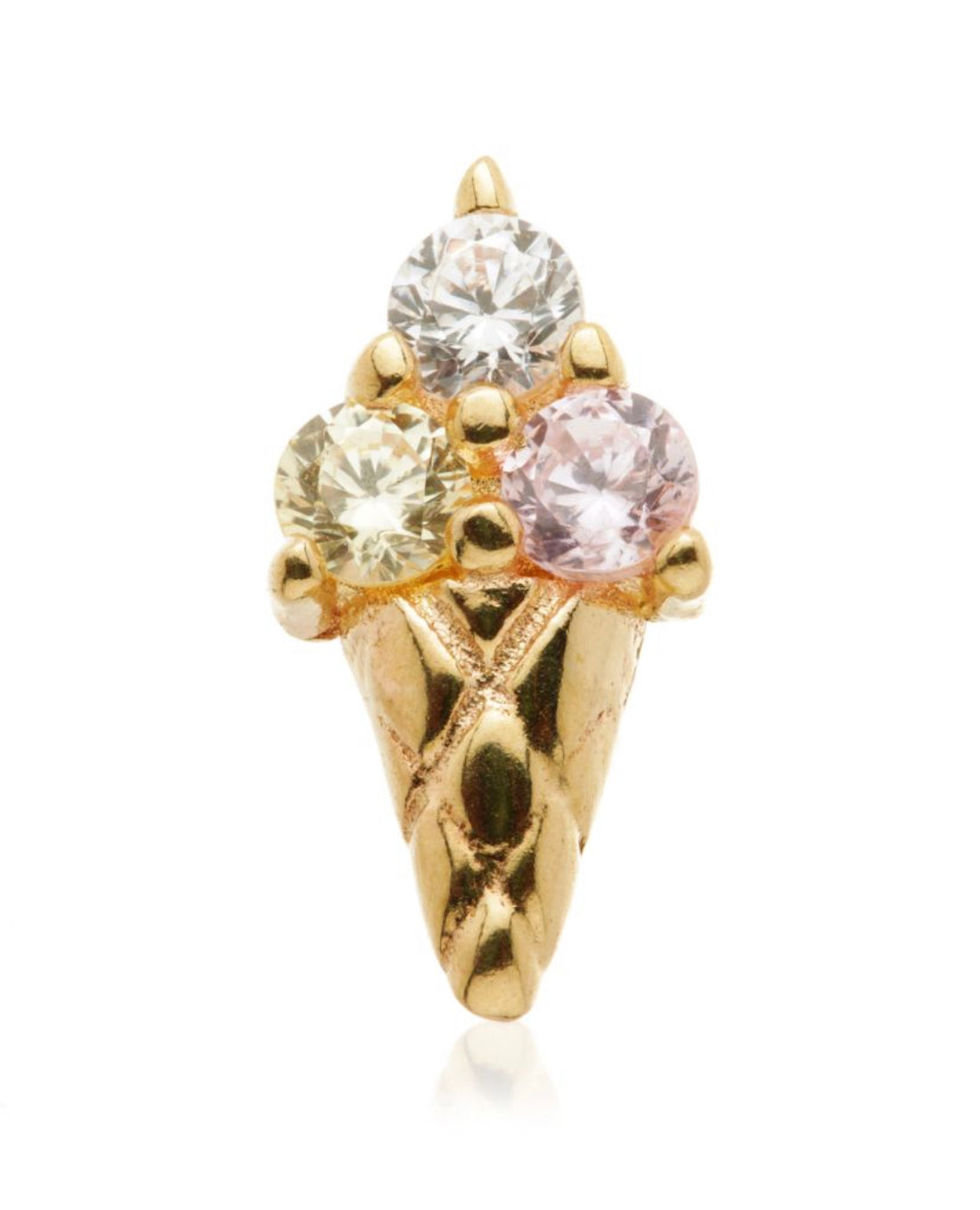 Tish Lyon Gold Jewelled Ice Cream Attachment