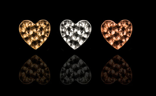 Junipurr Jewellery Hammered Heart 14kt Gold Threadless End