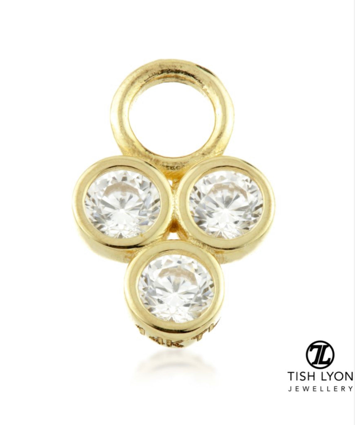 Tish Lyon Gold Tri Charm