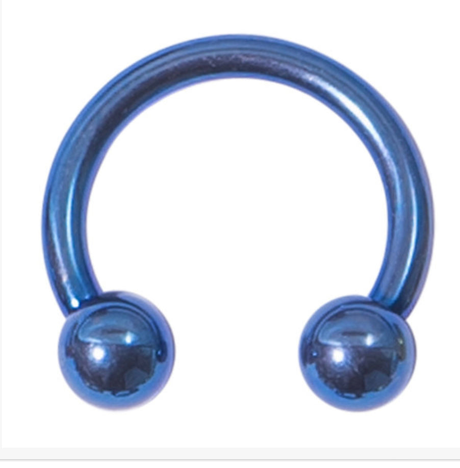 Titanium Circular Barbells Horseshoe