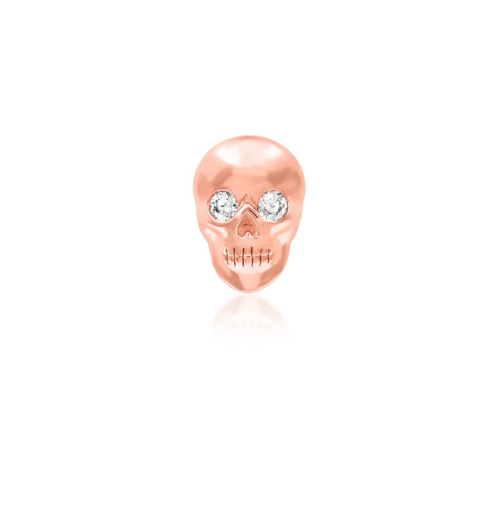 Junipurr Jewellery Crystal Skull 14kt Gold Threadless End