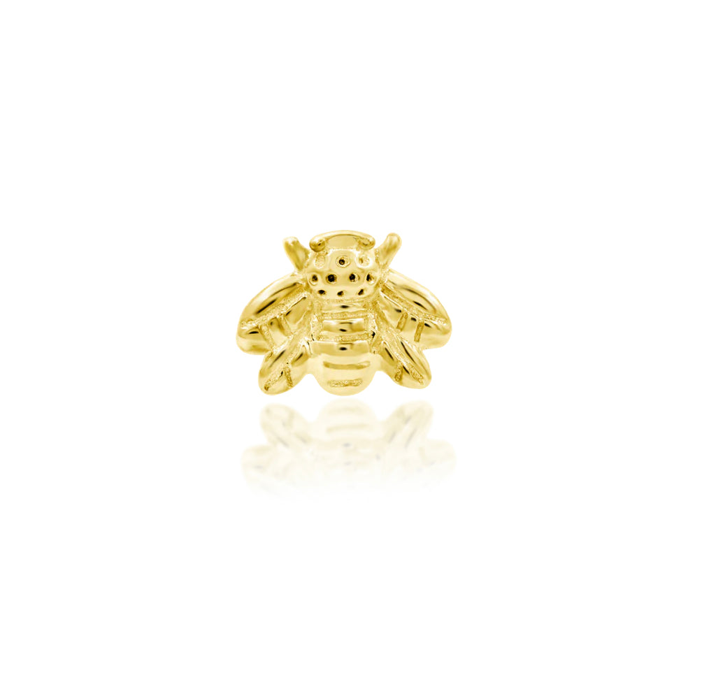 Junipurr Jewellery Mini Bee 14kt Gold Threadless End