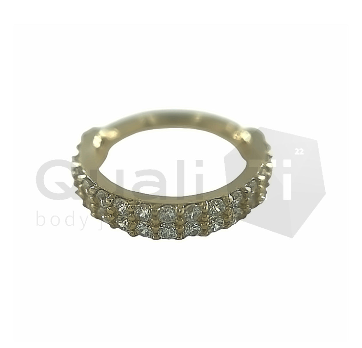 Cyrila' 14k Yellow Gold Hinged Ring