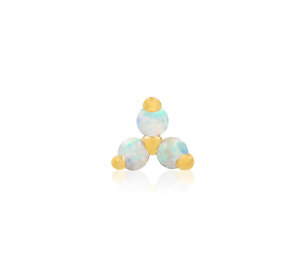 Junipurr Jewellery Trinity Opal 14kt Gold Threadless End