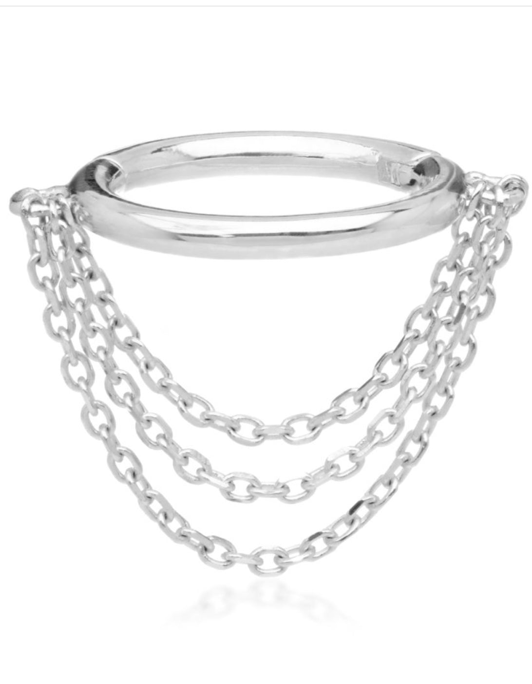 Tish Lyon Triple Hanging Chain Hinge Ring