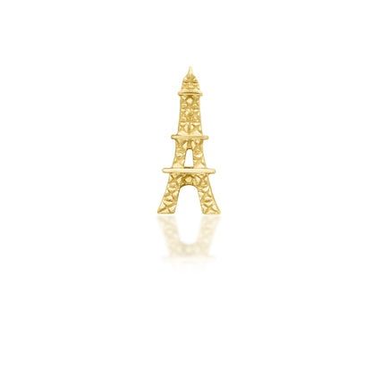 Junipurr From Paris With Love solid 14k gold threadless decorative end, product view.