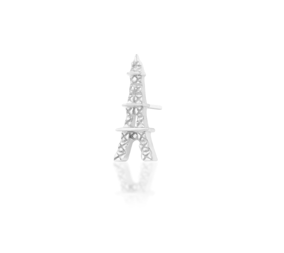 Junipurr From Paris With Love solid 14k gold decorative threadless end, product view.