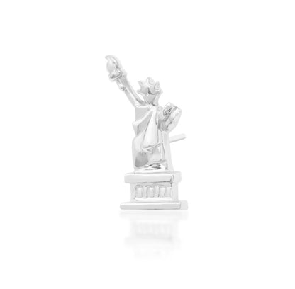 Junipurr Liberty polished solid 14k gold threadless decorative end, close view.