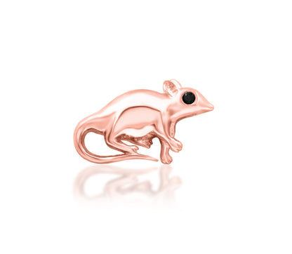 Junipurr Ratley solid 14k gold broad polished decorative end, product view.