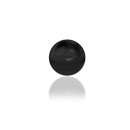 Junipurr Scene Dot solid 14k gold threadless end with black-rhodium finish and a polished 3mm dome.