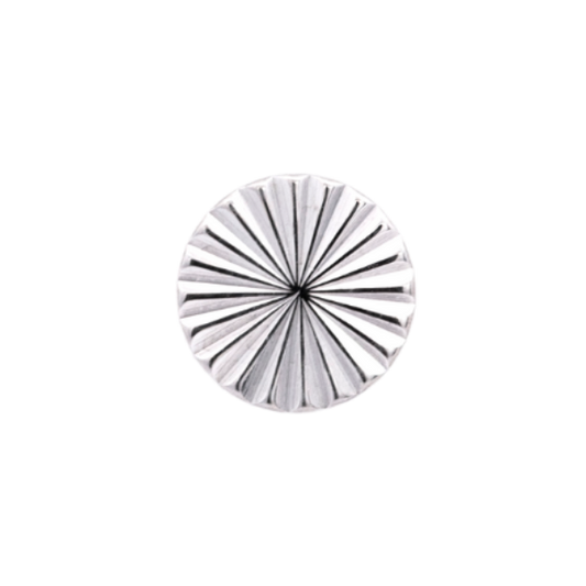 Junipurr Titanium Laser Disc, Threadless, polished titanium threadless decorative end