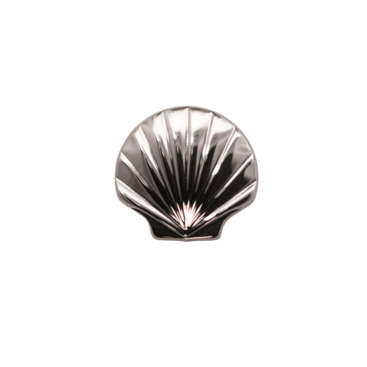 Junipurr Titanium Laser Shell, Threadless, polished titanium threadless decorative end