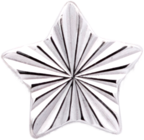 Junipurr Titanium Laser Star, Threadless, polished titanium threadless decorative end