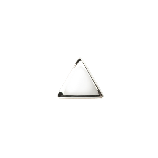 Junipurr Titanium Triangle, 3mm, polished titanium threadless decorative end