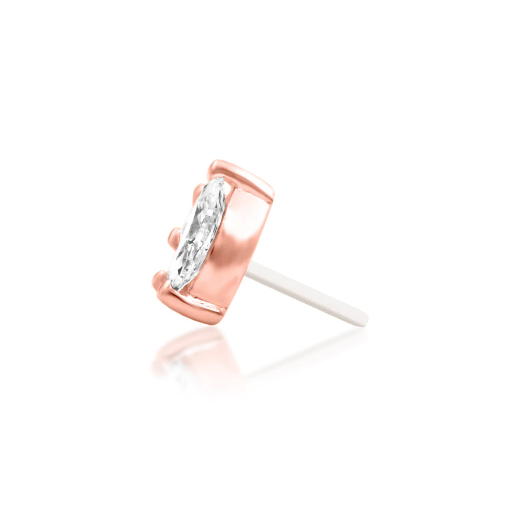Lab-grown diamond jewellery gift in solid 14k rose gold, featuring Junipurr Famous with polished bead accents.